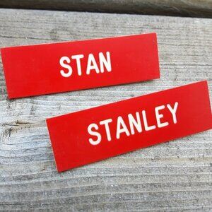 Vintage Name Tags Stan Stanley